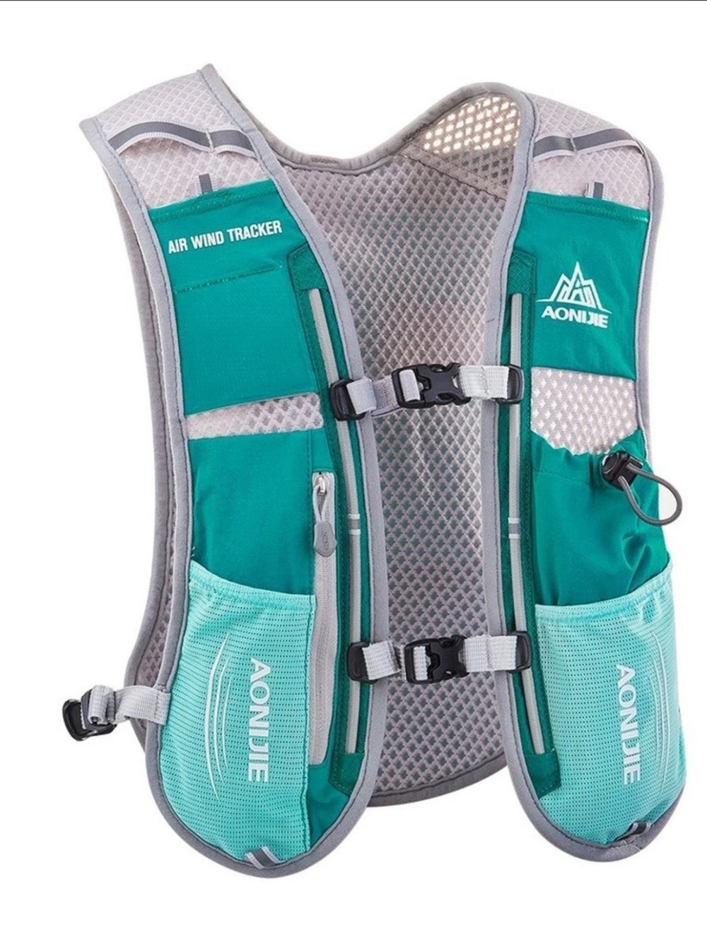 Aonijie 5 L Running Hydration Vest Teal/Gray Performance Vest Only Gorpcore